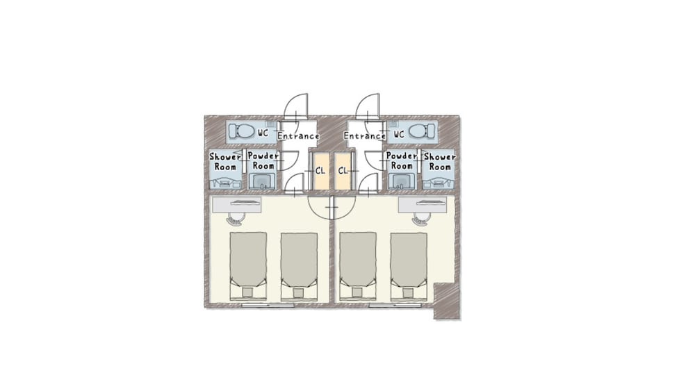 コネクティングルーム (スーペリアツイン) 客室2 | 羽う座 京都五条烏丸