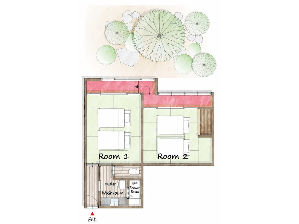 風見の間 専用トイレ/シャワー付 客室1 | 宿坊 善光寺