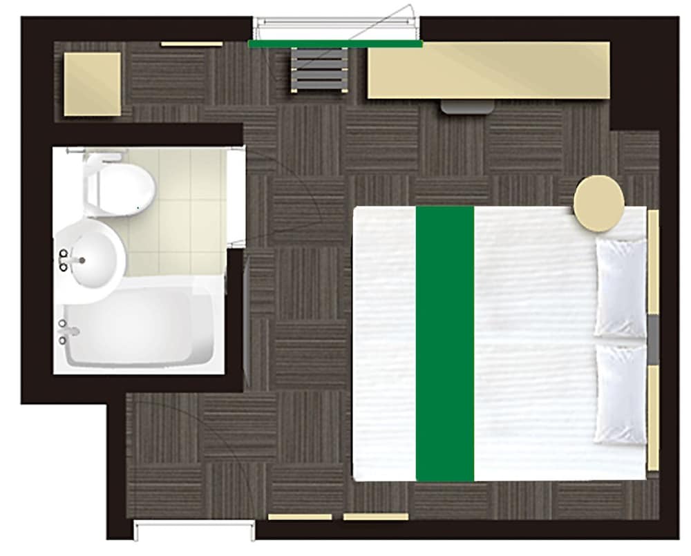 スーペリア ダブルルーム ダブルベッド 1 台 禁煙 客室4 | ホテル呉竹荘 広島大手町