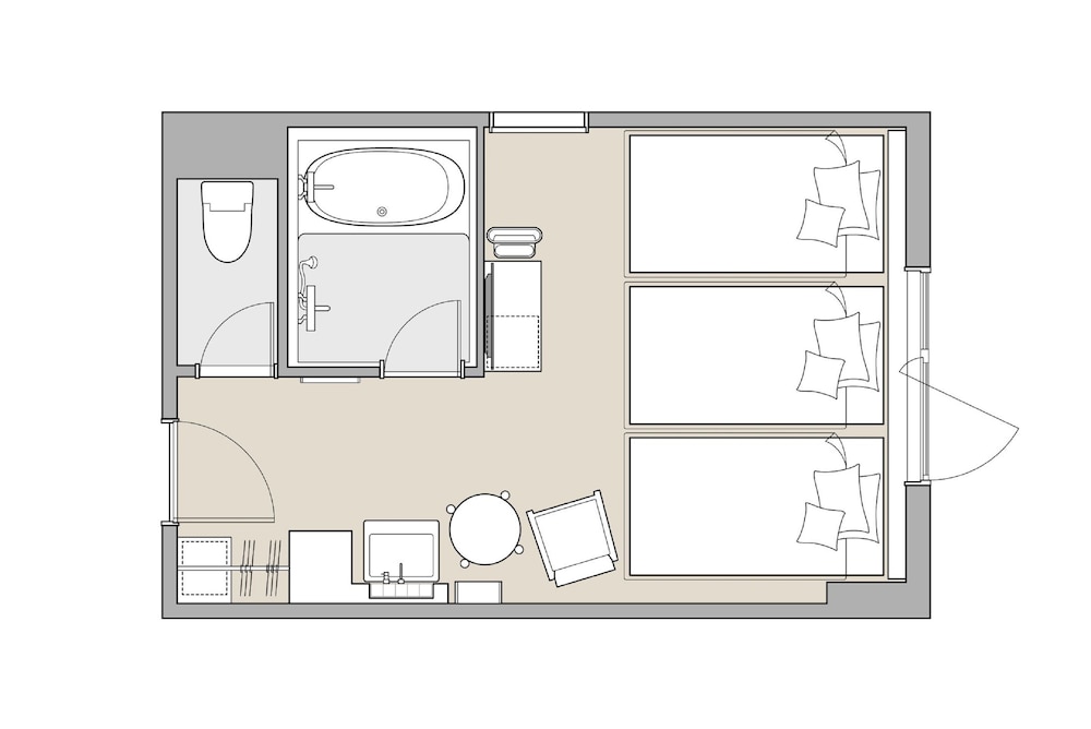 スタンダード トリプルルーム 客室2 | hotel it. osaka shinmachi