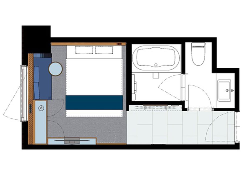 ダブルルーム (2名) 禁煙 客室6 | ホテルグレイスリー大阪なんば