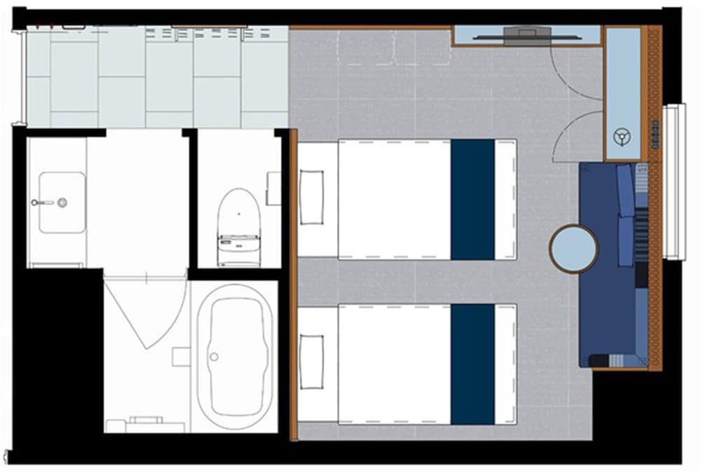 ツインルーム (2名) 禁煙 客室7 | ホテルグレイスリー大阪なんば