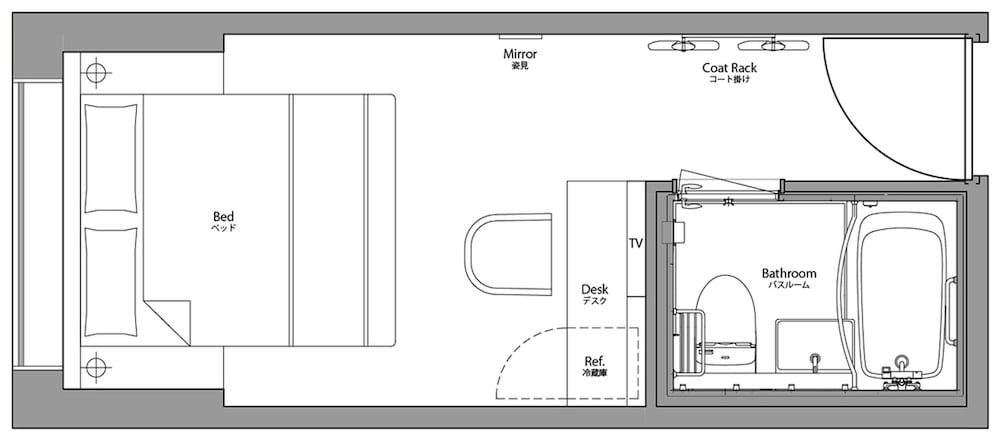 セミダブルルーム 禁煙 客室3 | HAMACHO HOTEL TOKYO