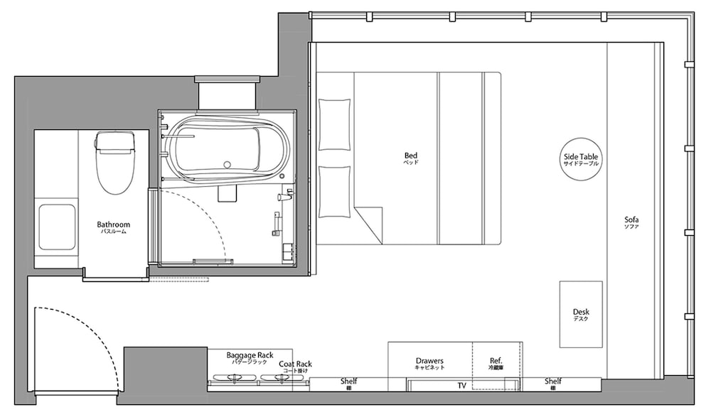 コーナーダブルルーム 禁煙 客室2 | HAMACHO HOTEL TOKYO
