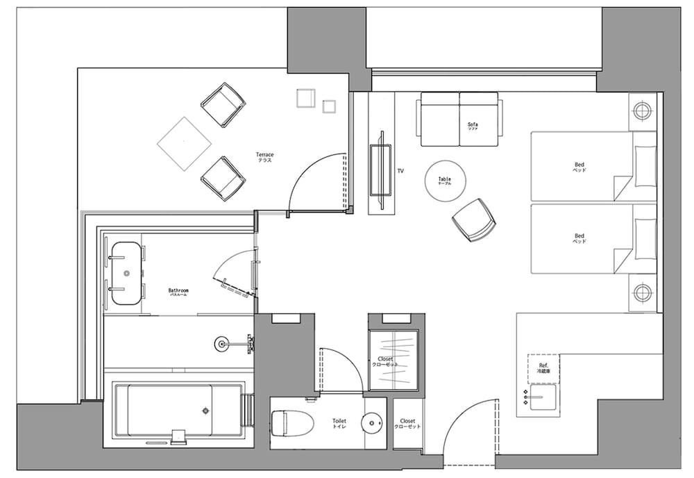 プレミアテラスルーム 禁煙 客室5 | HAMACHO HOTEL TOKYO