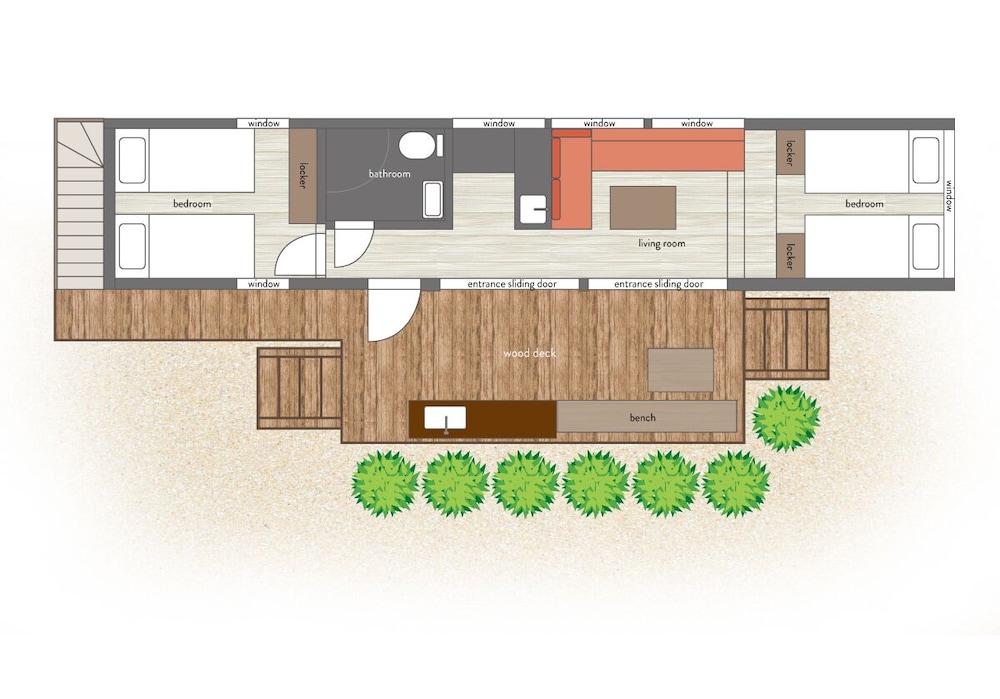 4 bed villa (ルーフトップ・ウッドデッキ付) 客室2 | BLANC MIYAKOJIMA(旧:RuGu Glamping Resort)
