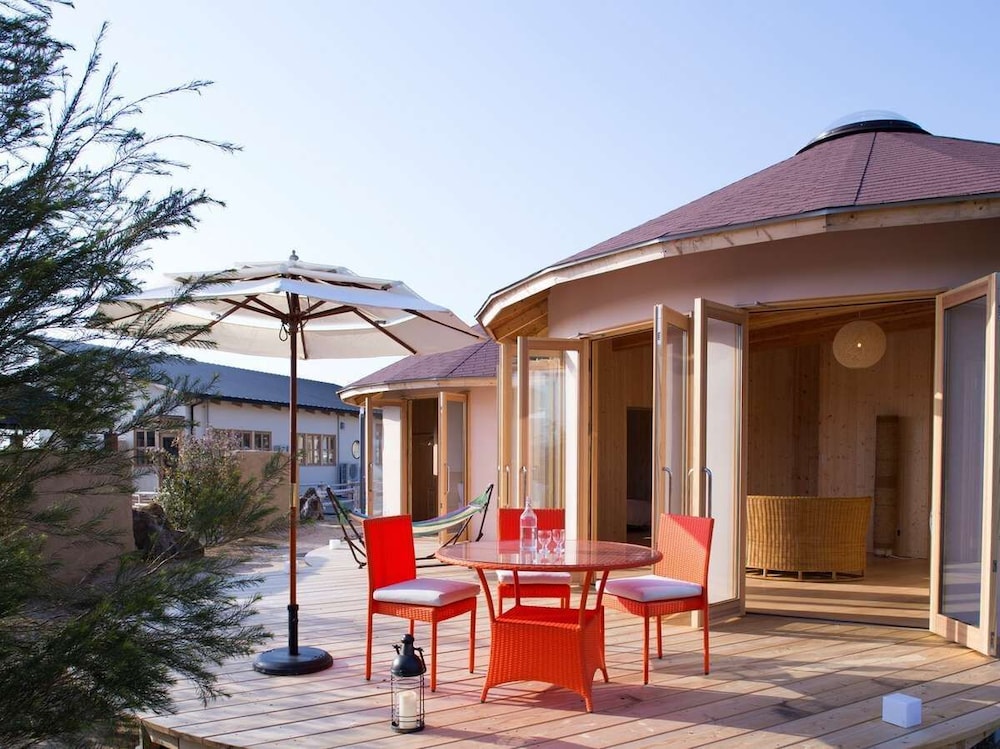 ~広いお部屋でごゆっくりと贅沢ステイ～アーリーチェックイン・レイトチェックアウト特典/森のコクーン4名定員/禁煙/全室檜風呂付 テラス / パティオ0 | グランシャリオ北斗七星135°