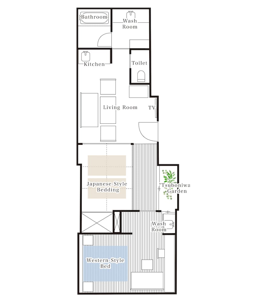 THE KAZAHAYA 坪庭スイート フロアマップ0 | ザ 町屋 風早