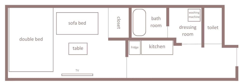 ダブルルーム フロアマップ0 | KARIO 笹塚