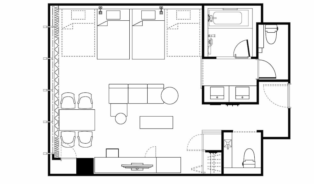 エグゼクティブ ルーム 禁煙 <4名様利用> 客室2 | ダイワロイネットホテル博多冷泉 PREMIER