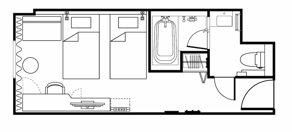 モデレート ツインルーム 喫煙可 <2名様利用> 客室1 | ダイワロイネットホテル博多冷泉 PREMIER