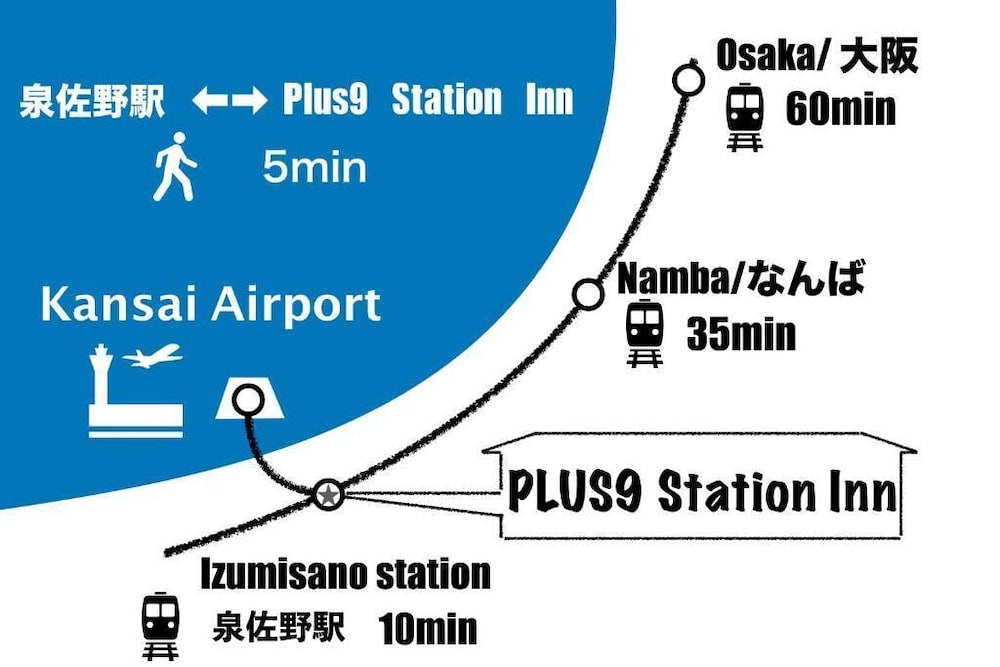 宿泊施設の地図1 | +9 station イン 宿泊施設の地図1 | +9 station イン