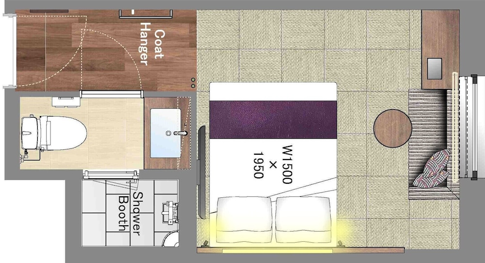 モデレート ダブルルーム シャワーブース 禁煙 (清掃は3日に1度となります) 客室1 | 日和ホテル 大阪なんば駅前