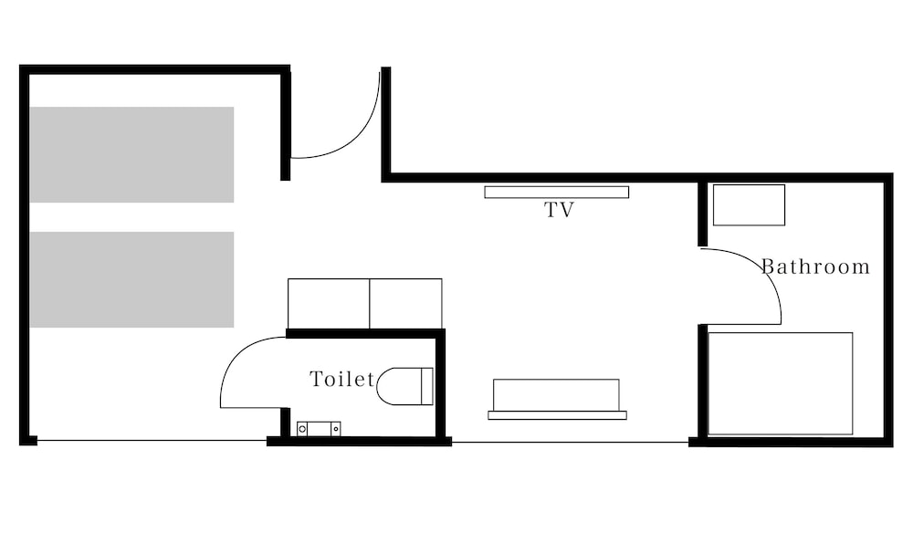 デラックス ツインルーム シングルベッド 2 台 禁煙 専用バスルーム フロアマップ0 | eph TAKAYAMA（エフ高山）