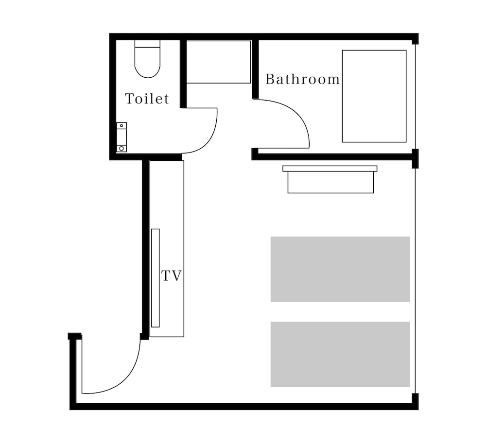 スーペリア ツインルーム 禁煙 専用バスルーム フロアマップ0 | eph TAKAYAMA（エフ高山）
