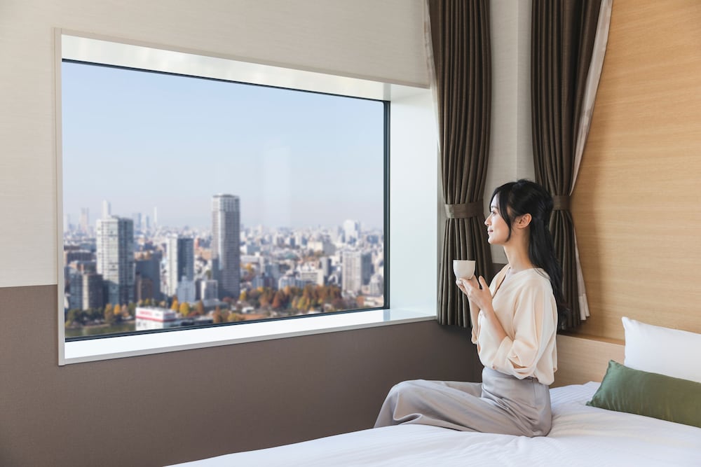 東京シティビュー ツイン 喫煙可 (清掃は３日に１回) 客室5 | ホテルクラウンヒルズ上野プレミア
