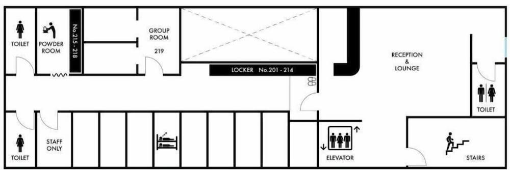 ファミリールーム 4名利用 女性専用(禁煙) 客室2 | CAFE / MINIMAL HOTEL OUR OUR