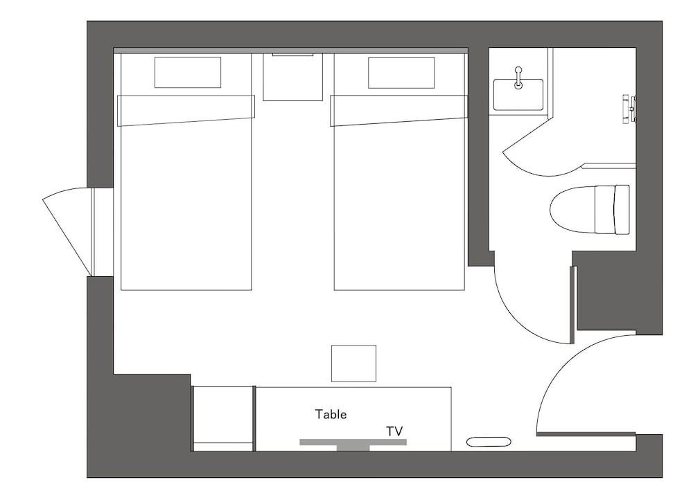 ミニマル・ツインルーム 客室2 | ホテルエイチツー長崎