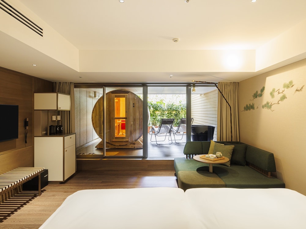 [テラスサウナルーム] ガーデンビューテラスツイン 禁煙（ラウンジ利用対象） 客室1 | GOOD NATURE HOTEL KYOTO