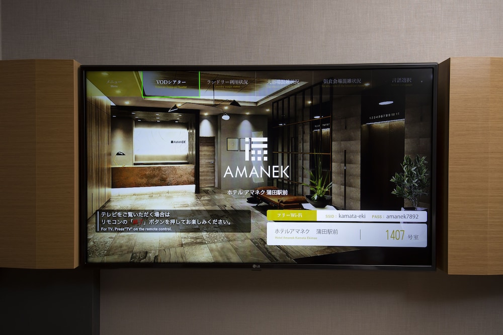 スタンダード ダブルルーム テレビ1 | ホテル アマネク 蒲田駅前