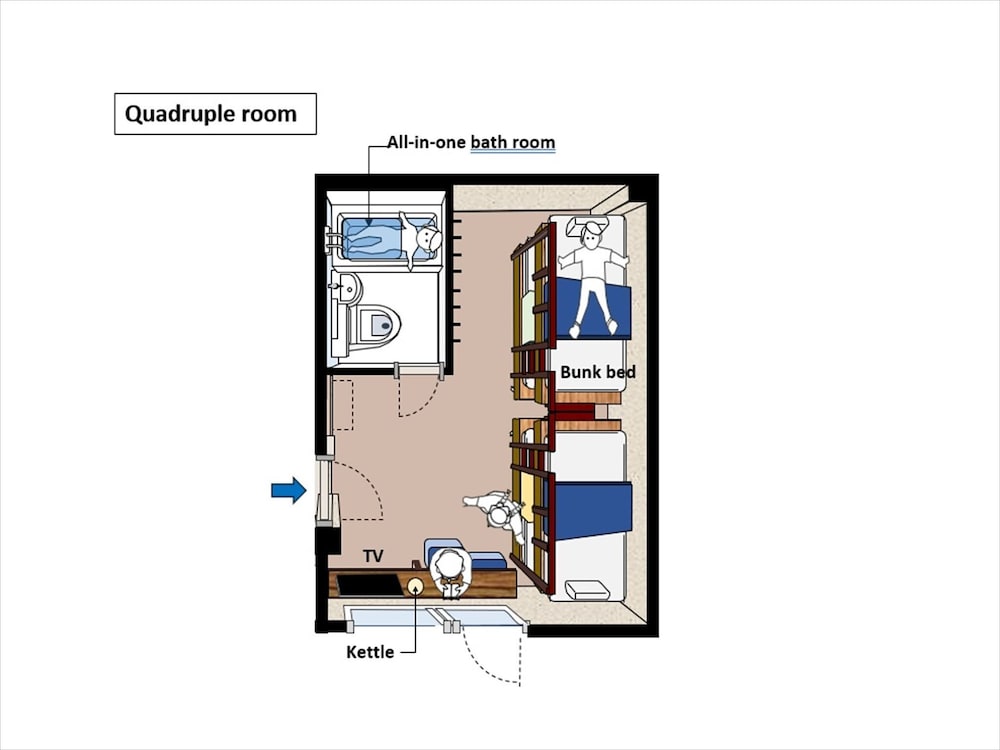 4人部屋 客室9 | IKIDANE Residential Hotel 駒込