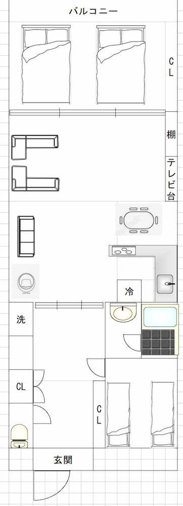 客室1 | Higobashi AFP Luxury Apartment | Higobashi AFP Luxury Apartment