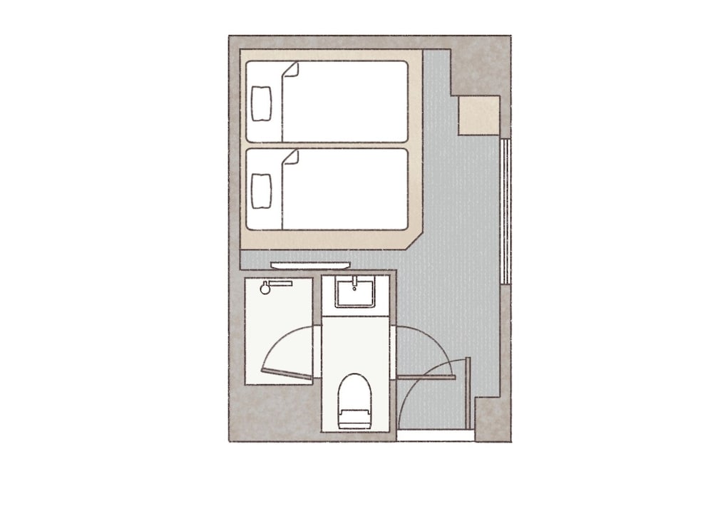 モデレート ツインルーム シングルベッド 2 台 客室7 | ホテル アマネク 京都河原町五条