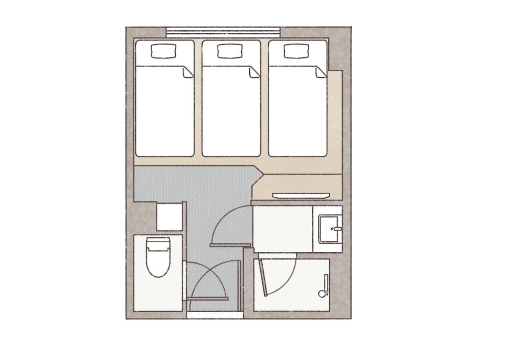 スタンダード トリプルルーム 客室5 | ホテル アマネク 京都河原町五条