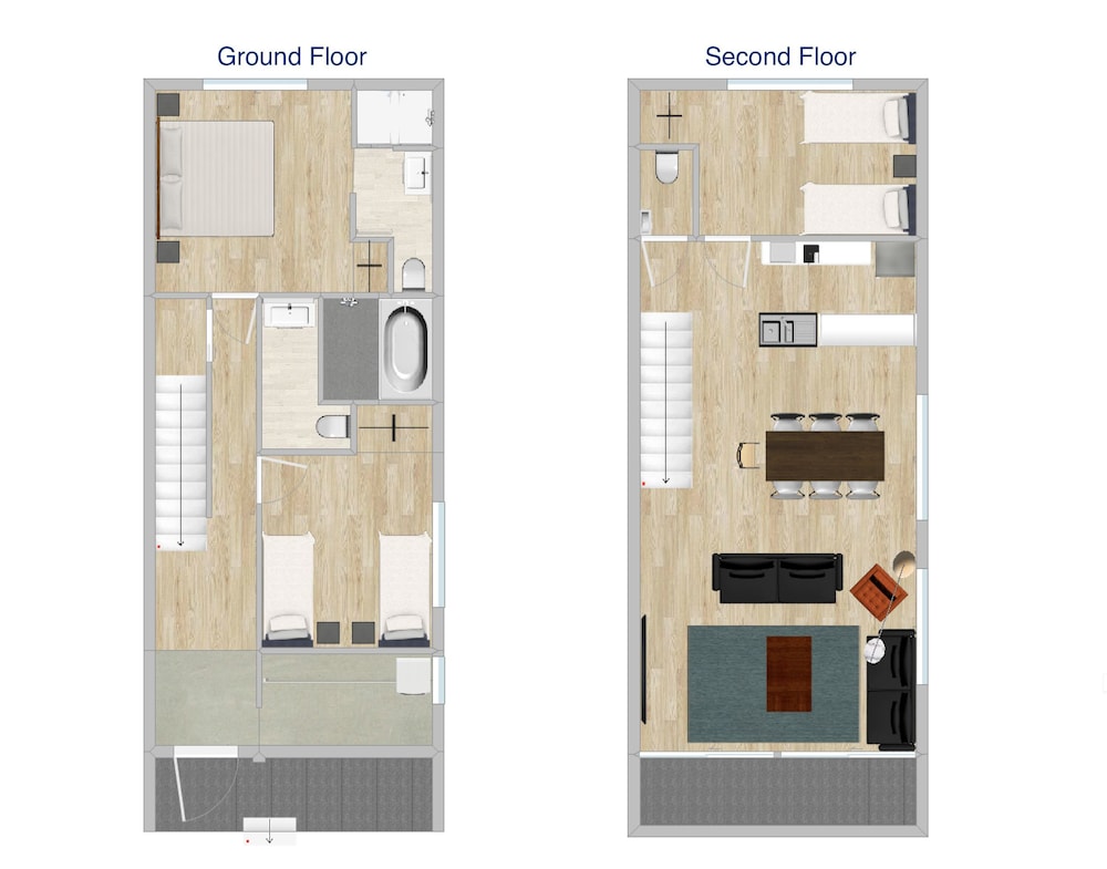 ラグジュアリー シャレー 3 ベッドルーム フロアマップ0 | Hakuba Grey Wolf Chalet
