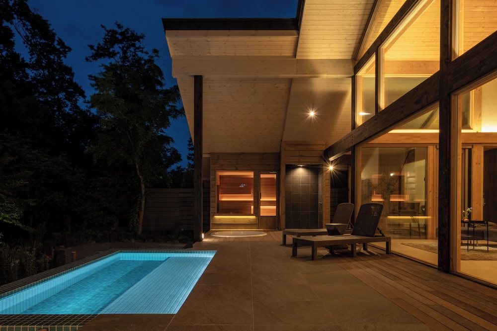 Villa A - SPA棟 - (モダンスタイル) 一棟貸切りプライベートプール, サウナ, 露天風呂付き 禁煙 テラス / パティオ17 | ヴィラメッサ軽井沢