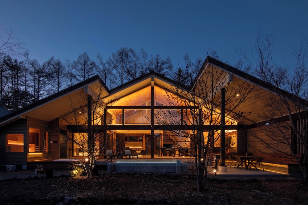 Villa A - SPA棟 - (モダンスタイル) 一棟貸切りプライベートプール, サウナ, 露天風呂付き 禁煙 テラス / パティオ9 | ヴィラメッサ軽井沢