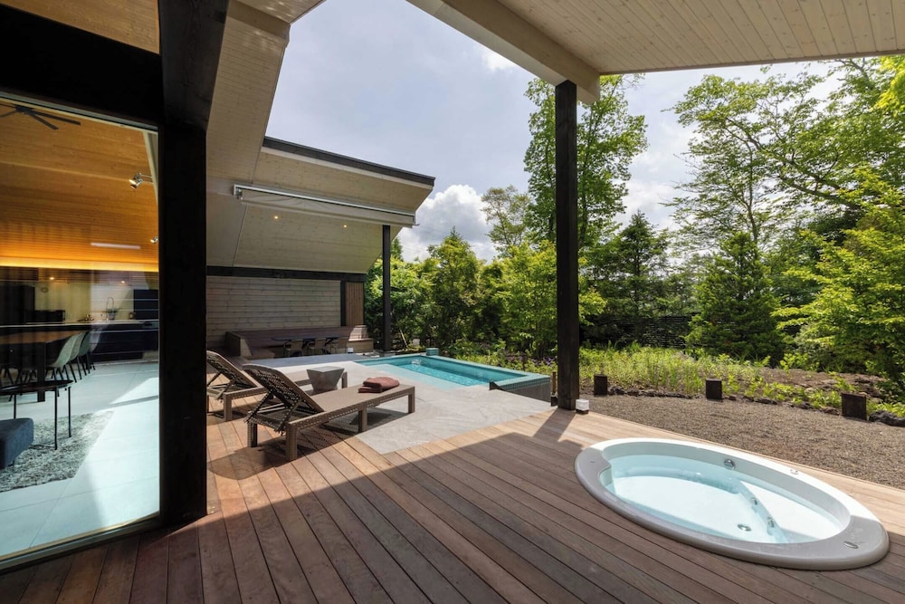 Villa A - SPA棟 - (モダンスタイル) 一棟貸切りプライベートプール, サウナ, 露天風呂付き 禁煙 テラス / パティオ15 | ヴィラメッサ軽井沢