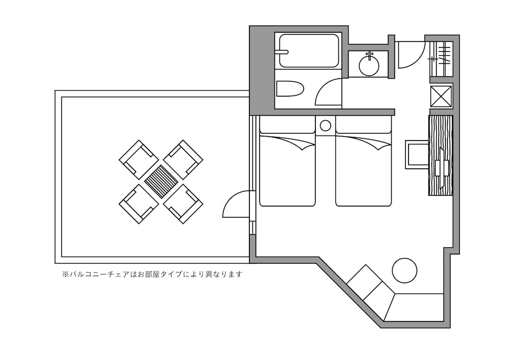 ルイガンズ バルコニーツインルーム 禁煙(7F) 34m2 客室2 | ザ ルイガンズ スパ アンド リゾート