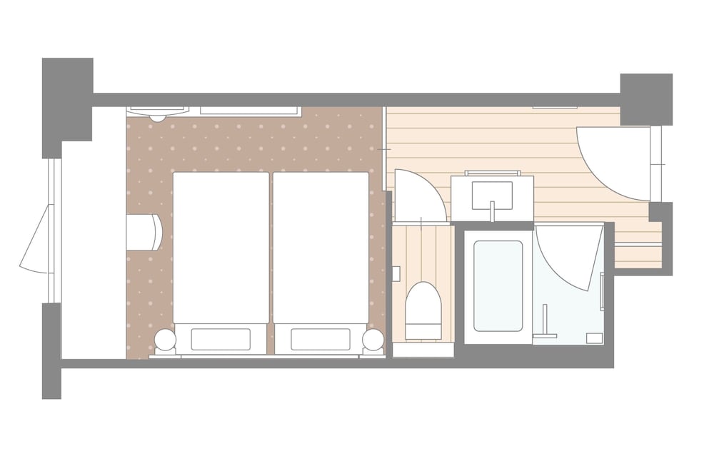 スタンダード ツインルーム 禁煙 (200cm x 105cm x 2) 夕食18時スタート 客室4 | ホテルボストンプラザ草津