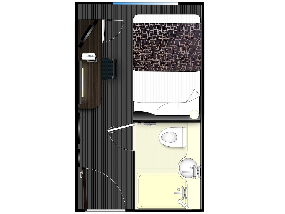 セミダブルルーム　禁煙 客室8 | アパホテル & リゾート〈東京ベイ潮見〉