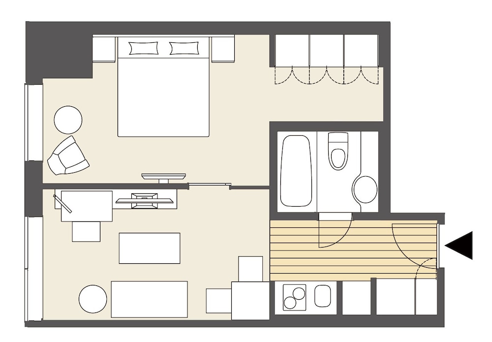 1 ベッドルーム デラックス キング 客室10 | フレイザー レジデンス南海大阪