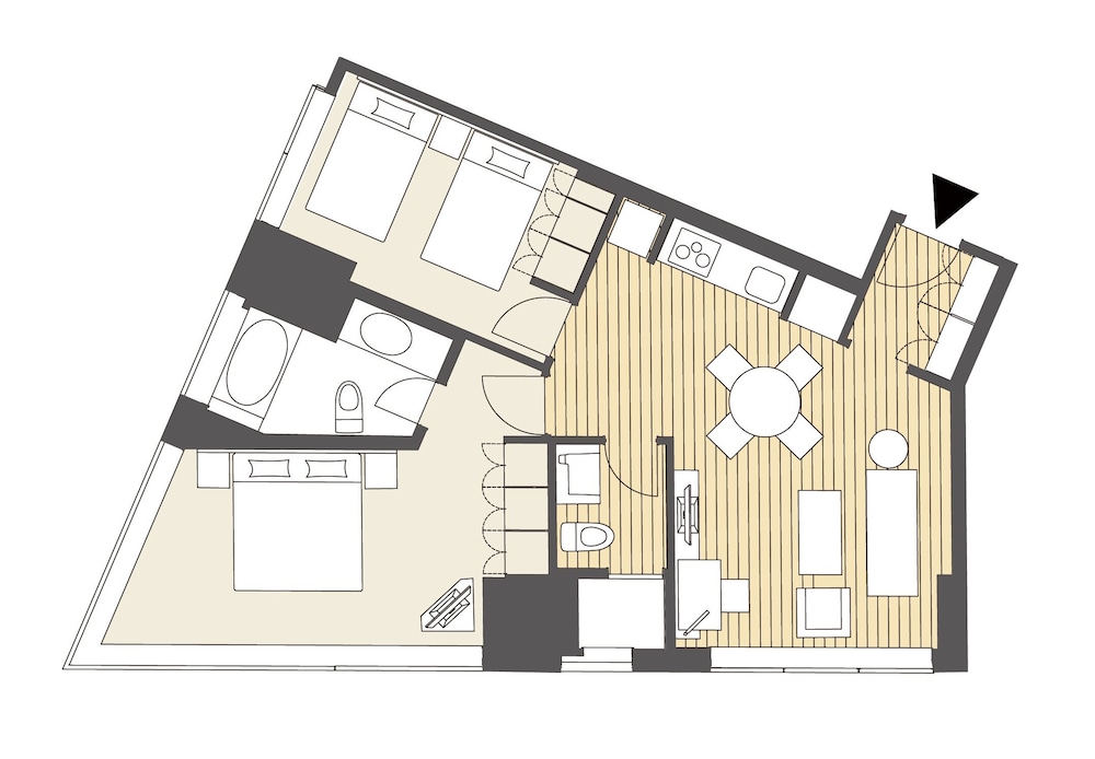 デラックス ルーム 2 ベッドルーム 客室12 | フレイザー レジデンス南海大阪