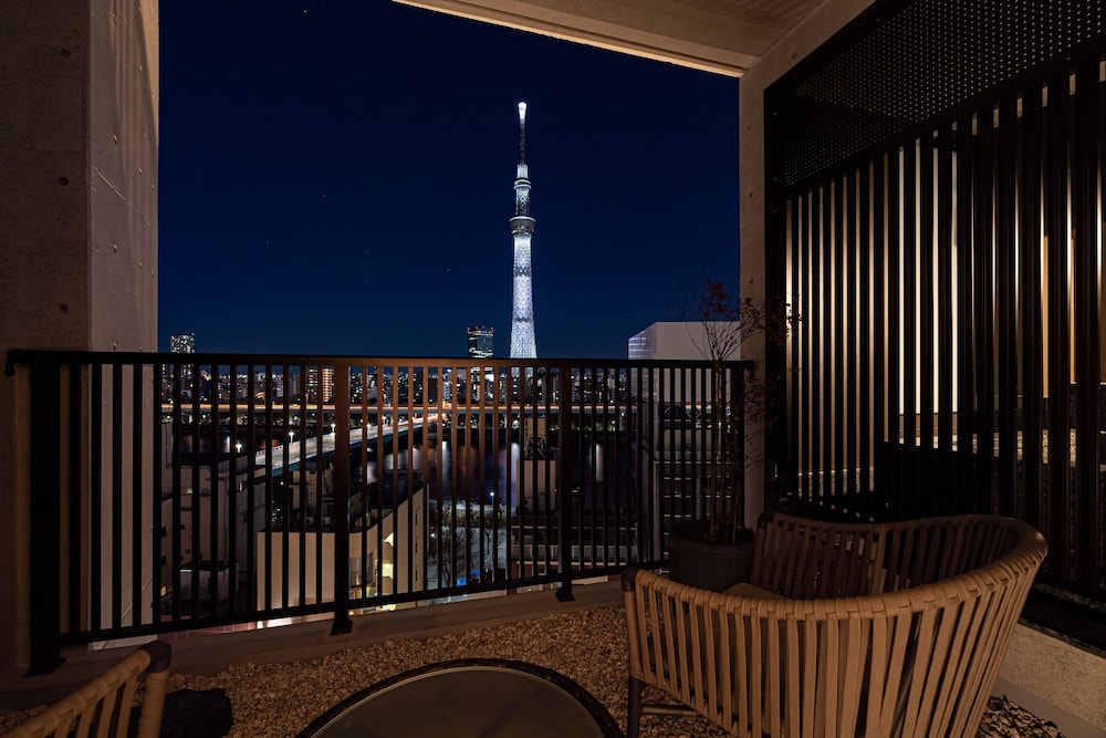 コーナーツイン (上層階) 半露天風呂付 スカイツリービュー 禁煙 バルコニーからの眺望0 | プロスタイル旅館 東京 浅草