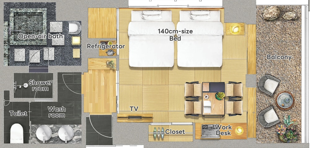 コーナースイート 露天風呂付 スカイツリービュー 禁煙 | プロスタイル旅館 東京 浅草