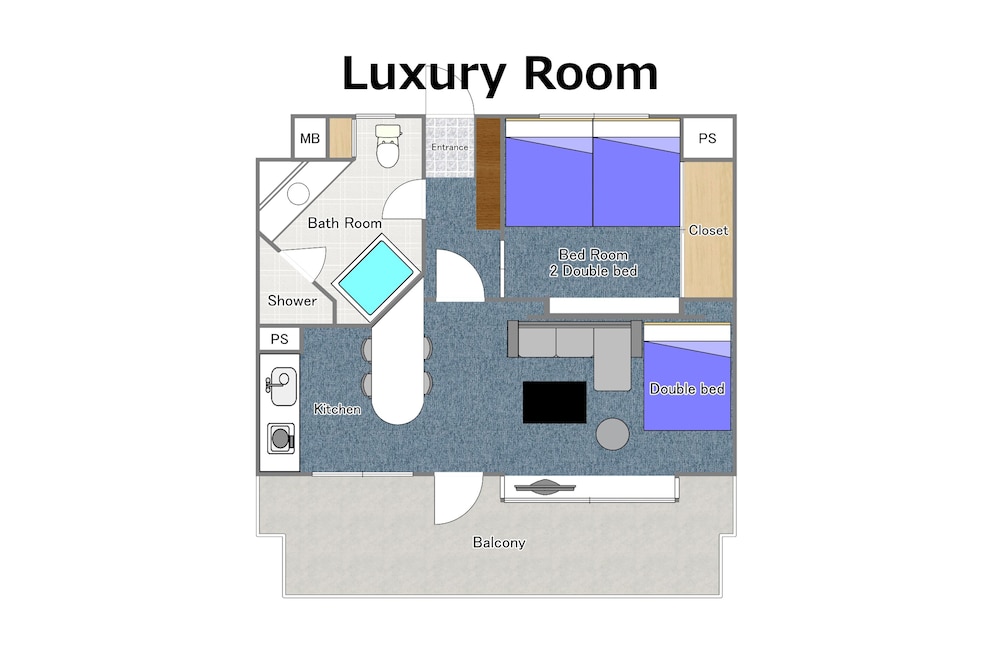 デラックス ルーム 3 ベッドルーム 禁煙 キッチン フロアマップ0 | ゾンク中洲