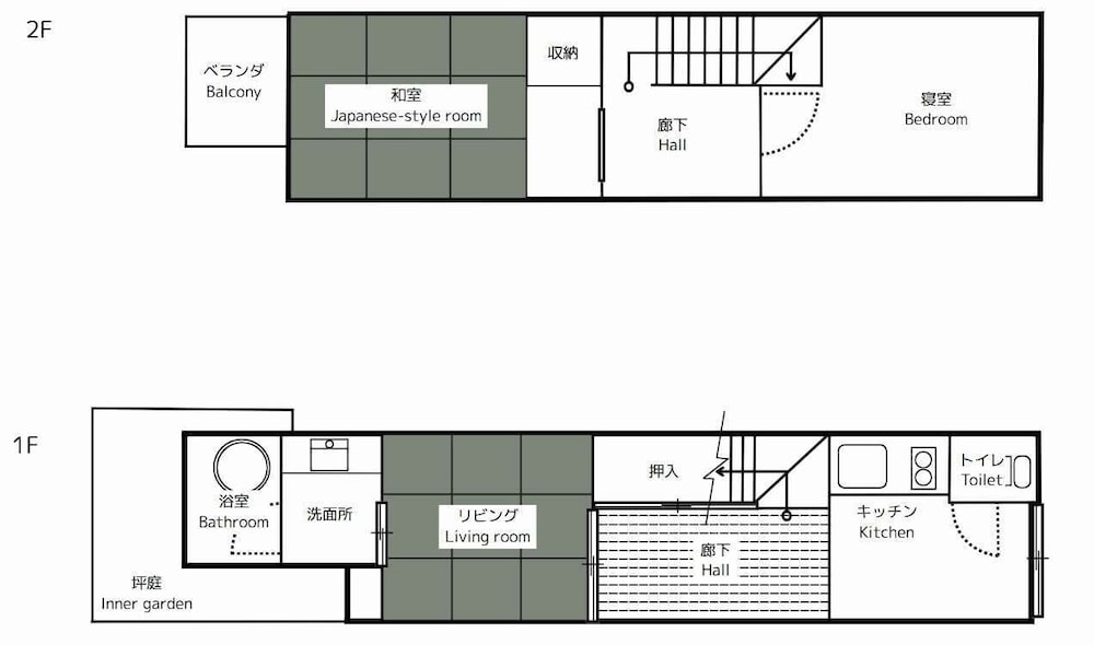 京町家一棟貸 客室7 | 紡 堀川吉文字