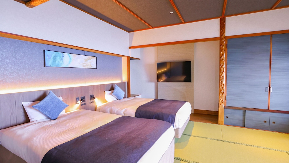 [禁煙]スーペリア和ベッドツインシャワーのみ（海側） | 大江戸温泉物語 Premium あたみ