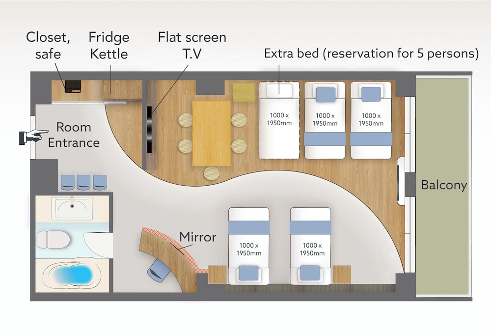 シグネチャースイート (禁煙) フロアマップ0 | Wayfarer Hotel Kyoto Shijo