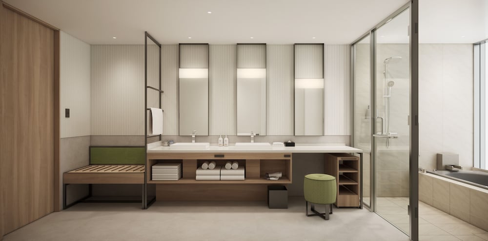 プレミアム ルーム シングルベッド 2 台 バルコニー (Private Hot Spring) 客室1 | ANAホリデイインリゾート信濃大町くろよん by IHG