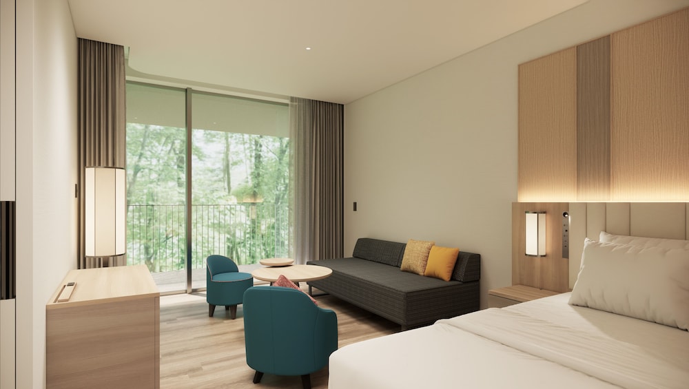 プレミアム ルーム シングルベッド 2 台 バルコニー (Private Hot Spring) 客室3 | ANAホリデイインリゾート信濃大町くろよん by IHG