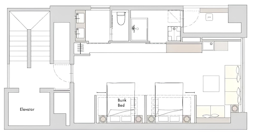 スタンダード スタジオスイート (4F) フロアマップ0 | illi Sun Shimokitazawa