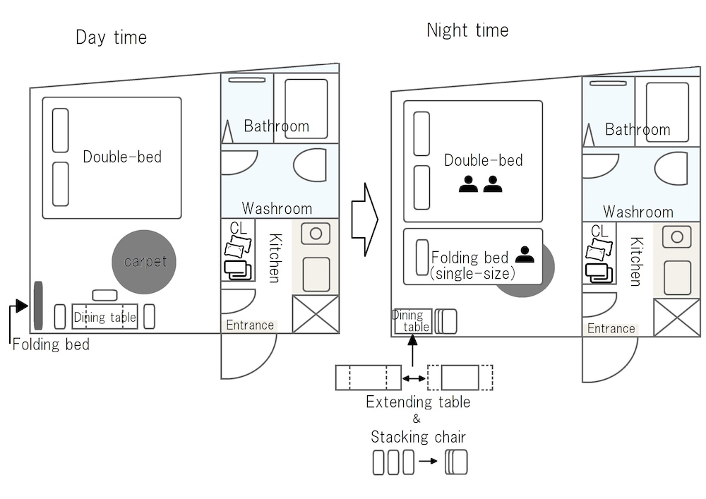 トリプルルーム 2-4F 禁煙 フロアマップ0 | Laffitte Tokyo