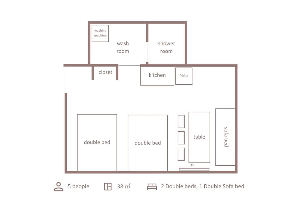 Moderate 3 Beds 客室2 | Minn 上野入谷