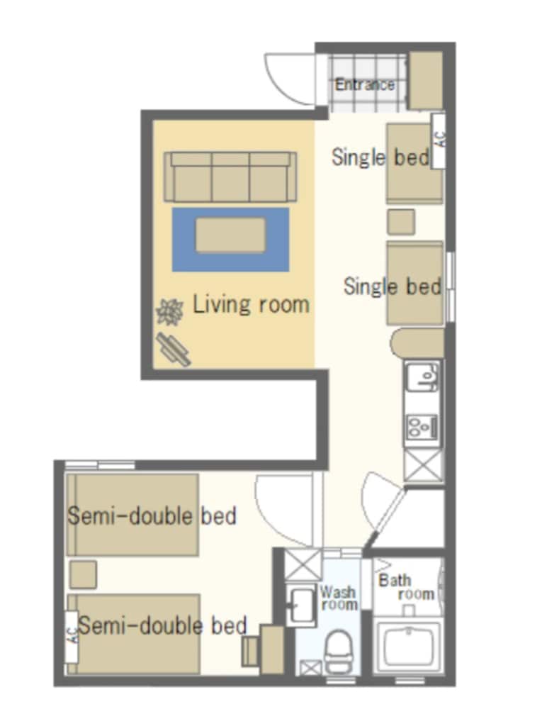 グランド スイート 禁煙 (1F) 客室9 | Laffitte Hirai Condominium Hotel
