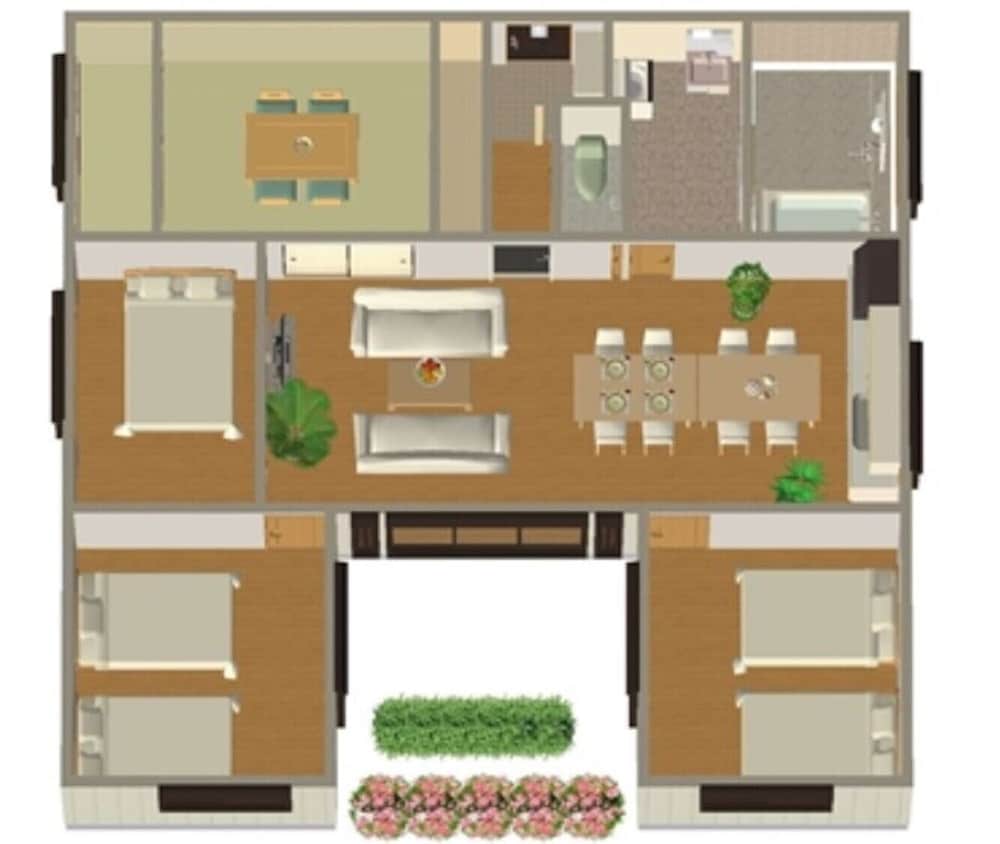 デラックス アパートメント (8名用) フロアマップ0 | KIYAZA HOME 札幌